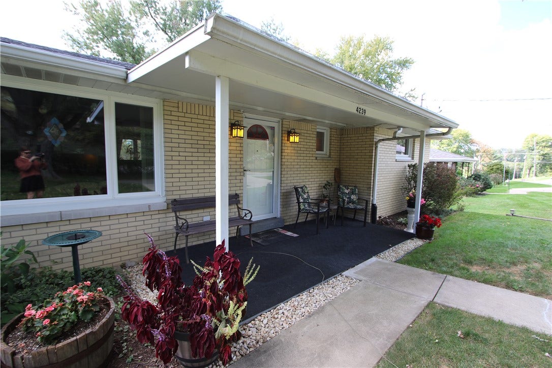 4239 Finleyville Elrama Road, Finleyville, PA 15332 Beautiful 16x7 Covered Front Porch w/ Front Entrance into Living Room