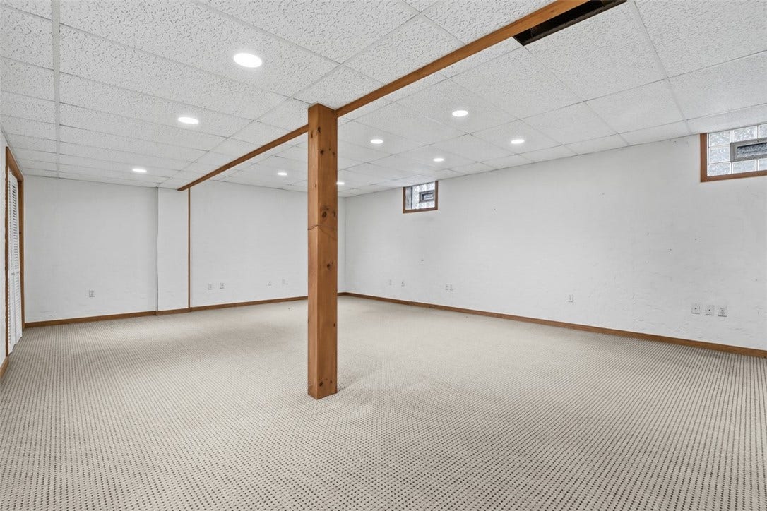 2757 Edith Street, Lower Burrell, PA 15068 Lower level finished gameroom with recessed lighting.