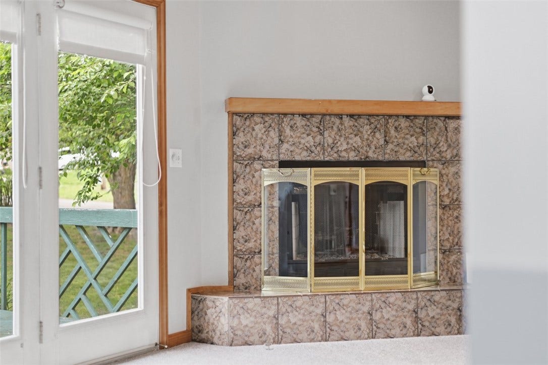 2757 Edith Street, Lower Burrell, PA 15068 View of gas fireplace and french door.
