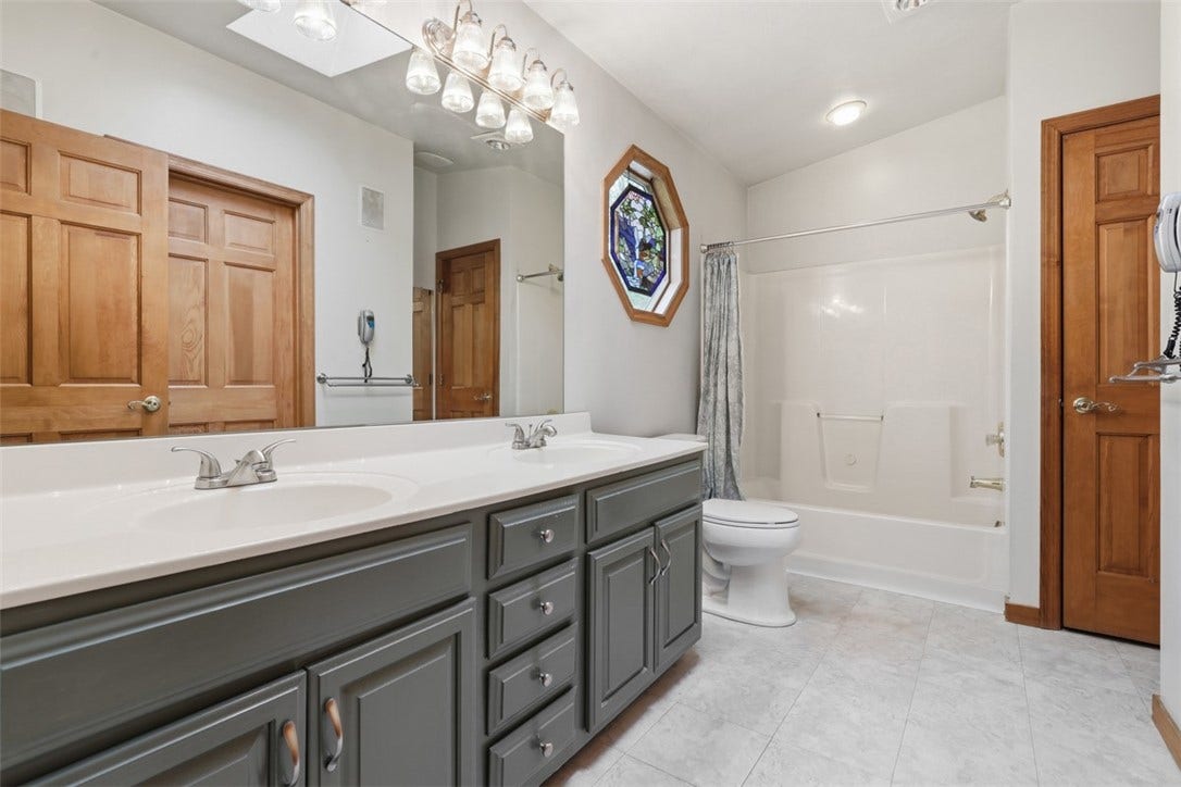 2757 Edith Street, Lower Burrell, PA 15068 Master bathroom with heated ceramic flooring.