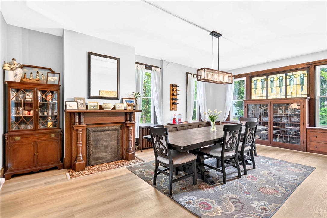 4004 Noblestown Rd, Oakdale, PA 15071 Notice the stained glass windows and built ins