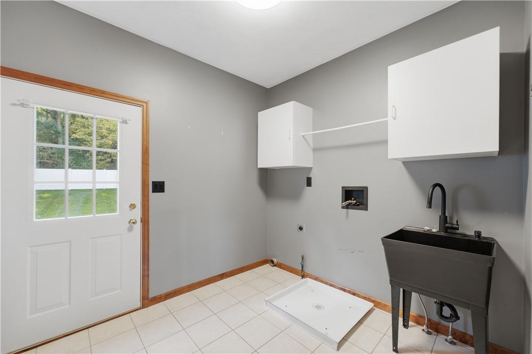 The Main Floor Laundry Room is approximately 9'x8' and provides access to the back yard