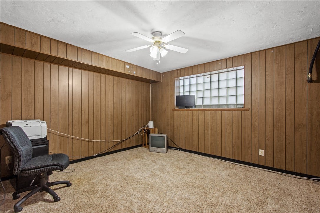 4742 Jewel Dr, Pittsburgh, PA 15236 A separate room/den on the lower level could be used as a 4th bedroom if needed. With its generous size (12x12) and a block window for natural light this could be perfect. Need a home office - this is ideal for that too.
