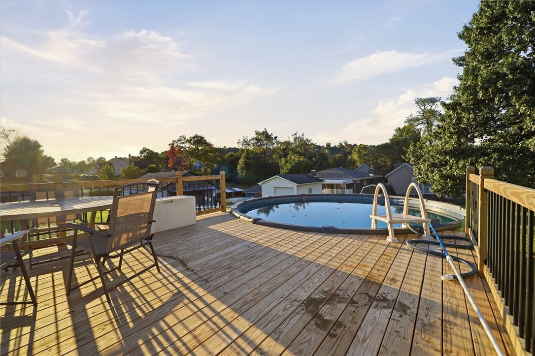 1115 Brown St, Rostraver Twp, PA 15012 Deck with pool