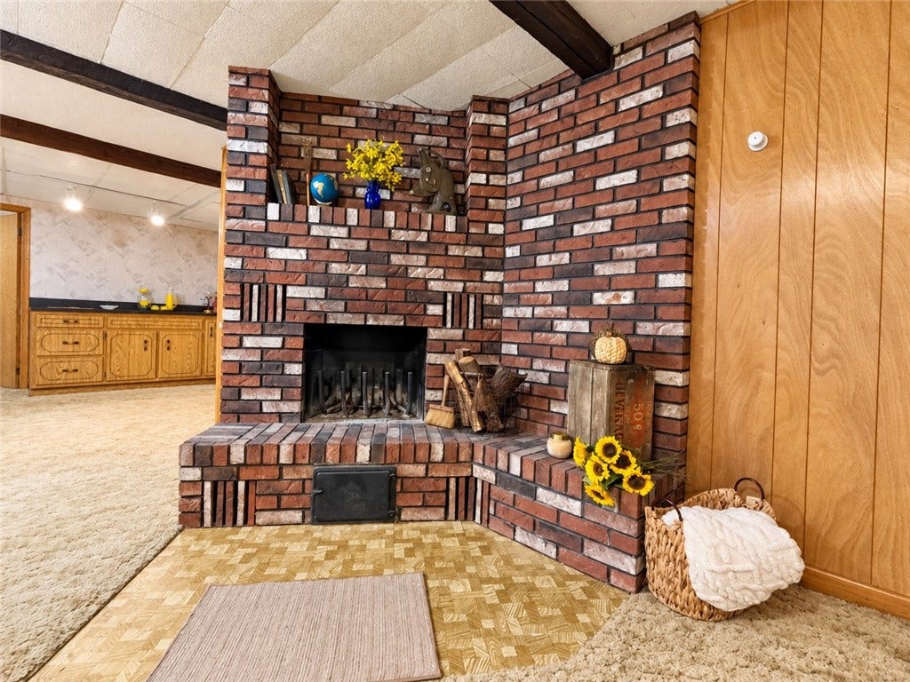 321 Comanche Dr, Belle Vernon, PA 15012 Game Room Fireplace Lower Level