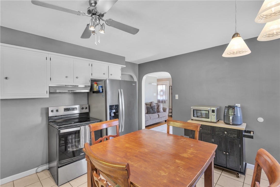 136 N Hazen Ave., Ellwood City, PA 16117 The stainless appliances elevate this already-modern kitchen!