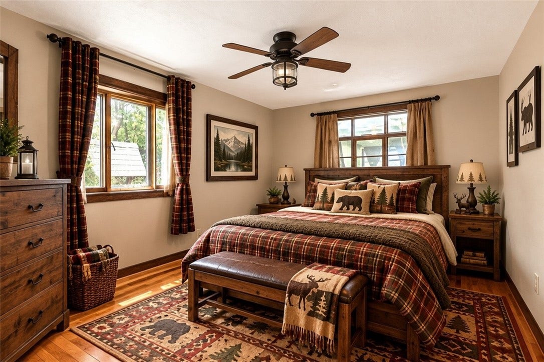 Staged Primary Bedroom on the Main Level