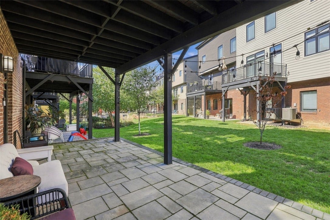 6447 Danielle St, Pittsburgh, PA 15206 Back Patio that opens to green space/back yard